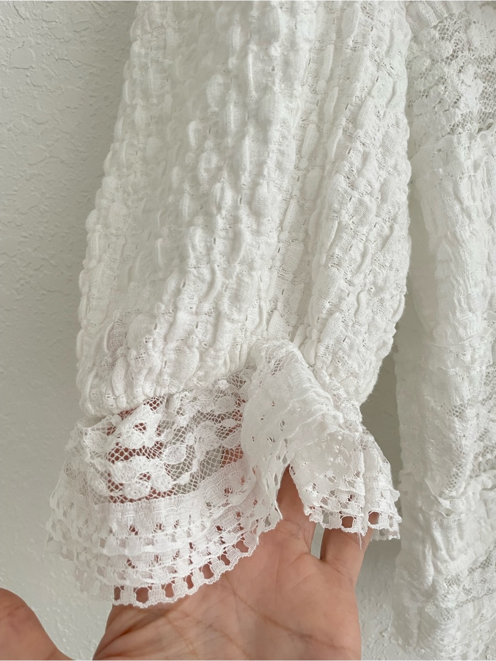 Anthropologie Puff Sleeve Lace Blouse XS Coquette Victorian Career Feminine - Picture 7 of 15
